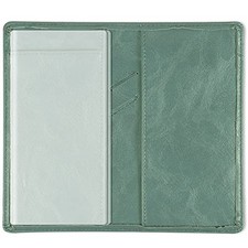 Checkbook Cover with Pen Holder for Women  Girls, RFID Blocking Green Vintage