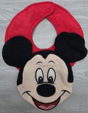 Vintage Walt Disney Parks Disneyland Mickey Mouse Face Baby Child Bib