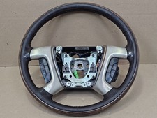07-14 Gm Suv Escalade Brown Leather Steering Wheel Radio Cruise Control Note