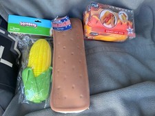 NEW Sunny Days Squeezy Hot Dog Ice Cream Sandwich , and Corn Squishy Bundle of 3