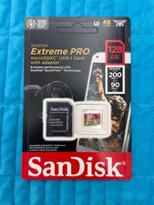 SanDisk 128GB Extreme PRO UHS-I microSDXC Memory Card with SD Adapter