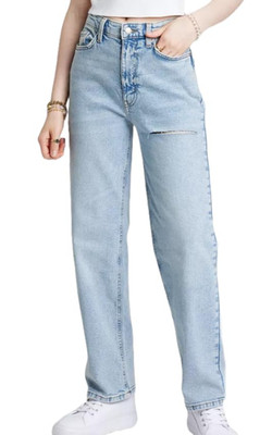 NEW Wild Fable Women's 90s Relaxed Straight Light Wash Slashed Size 10