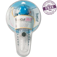 TrueCut 360° Fabric Circle Cutter – Rotary Cutting Tool for Quilting, Sewing, Cr