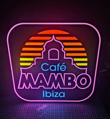 Cafe Mambo Ibiza USB-C Light Box (3D gedruckt)