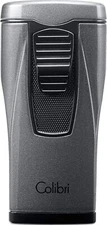 Colibri Monaco Triple Jet Flame Cigar Lighter - Metallic Charcoal Gray - New