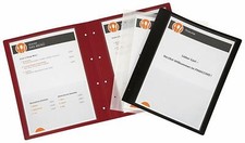 A4 Speisekarte/Getr&auml;nkekarte/Klappkarte 3 H&uuml;llen Buchschrauben Desinfizierbar