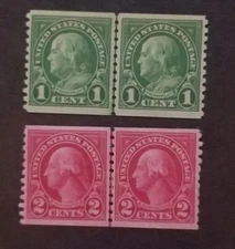 US Scott 597 599 Lot Stamp Coil Line Pair  LP MINT MH OG Unused T14684