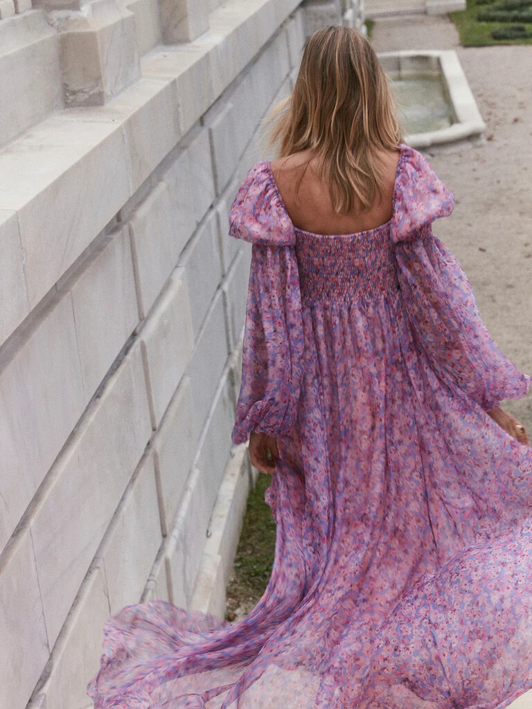the kinsley maxi dress in rose pink The Kinsley Maxi Dress in Soft Pink and Black Solace London
