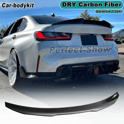 DRY Carbon Fiber Rear Spoiler Lip Spoiler For BMW G20 G28 320i M340i G80 M3 2020-2022