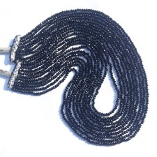 10 Strand 354 Cts Amazing Cut Black Spinel Beaded Beautiful Necklace VK 01 E565