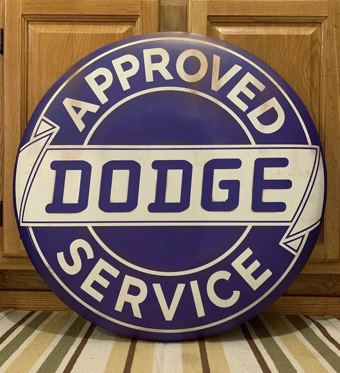 Dodge Approved Service Sign Car Truck Parts Tools DeSoto Vintage
