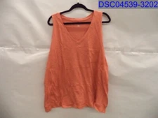 A.N.A. Women's Orange Tank, Size=1X, Armpit to Armpit=24", Length=28"