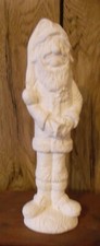 Small Ceramic Bisque Santa Clown With Present Ready to Paint