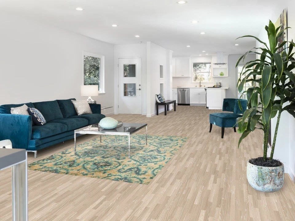 Transitional Damask Moroccan 5x8 Handmade Area Rug - Image 2 of 4