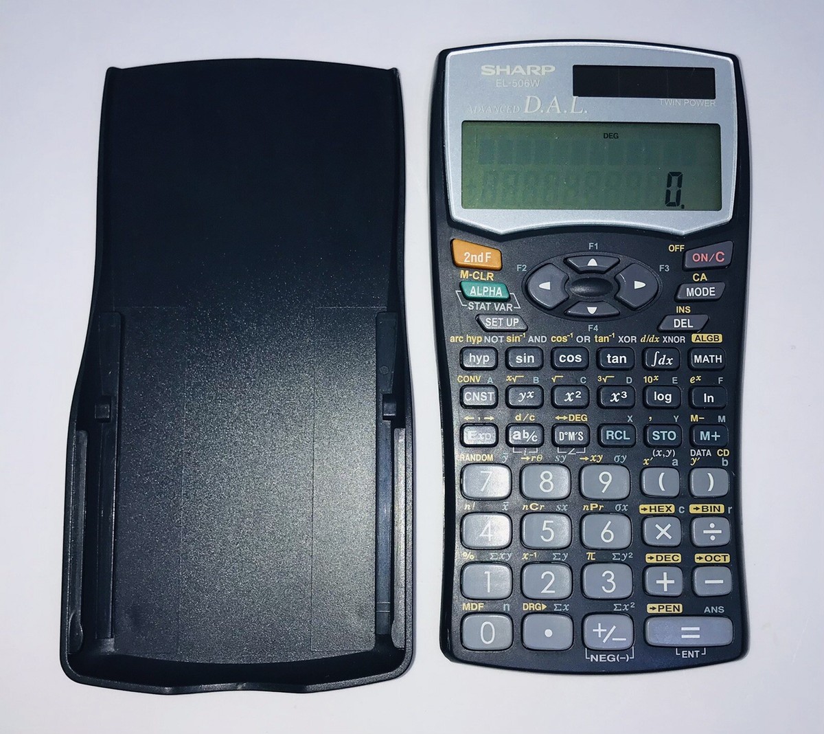 Sharp Calculator EL- 506 W Advanced D.A.L. Scientific Twin Power