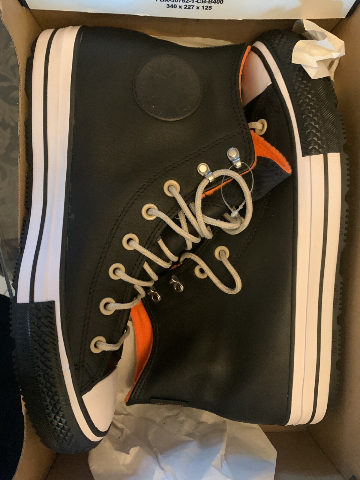 Converse Chuck Taylor All Star Winter HI CTAS 171441C Black Leather Men  Size 13 | eBay