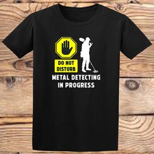 METAL DETECTING DO NOT DISTURB Detector Detecting Treasure Hunter Kids Tshirt#DG