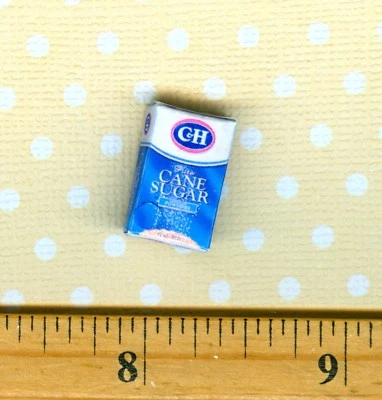 Dollhouse Miniature Size Powdered Confectioners Sugar Box