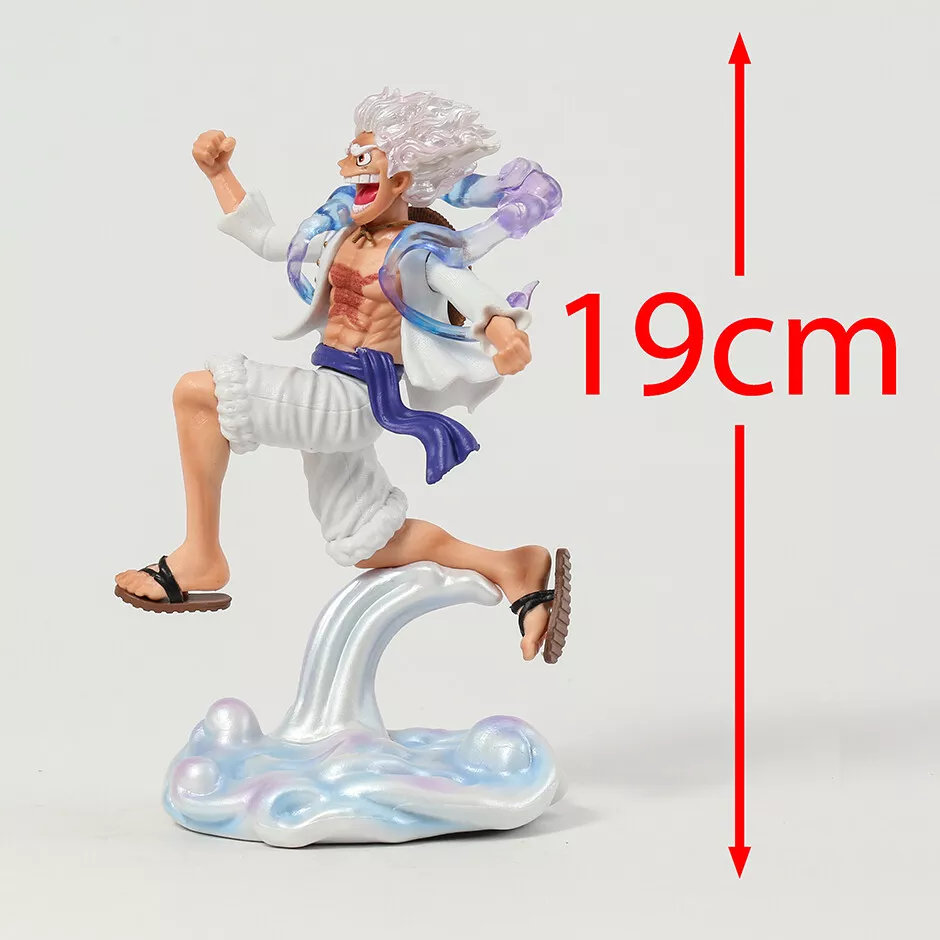 NALORA Luffy Gear 5 Figura Anime-Luffy Nika Gear FifthSquatting