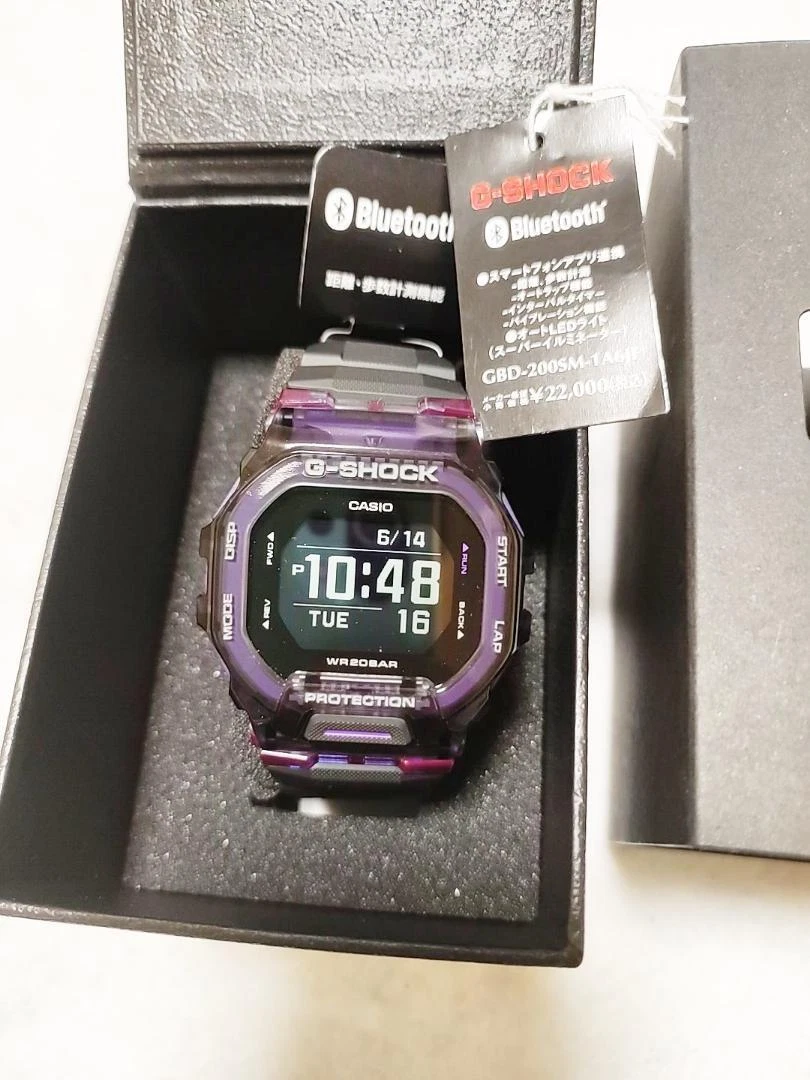 CASIO G-SHOCK GBD-200SM-1A6JF Digital Purple Mens Used 221012078