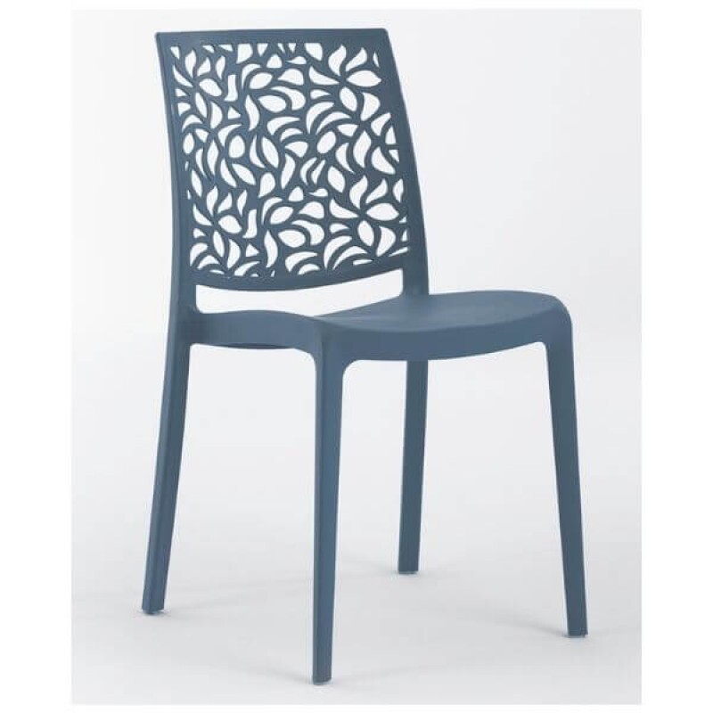 Chaise London Stone pétrole résine antitache lavable lot de 6 chaises de repas faciles