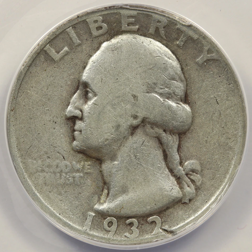 1932-D 25c Washington Quarter ANACS VG8 Details Damaged - Image 3 of 4