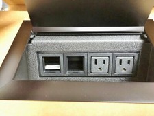 Byrne Furniture Power Distribution Hard-wire Black Blank Outlet 9860