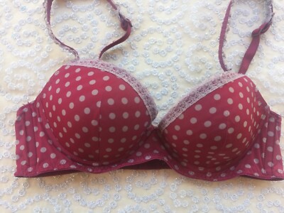 Tezenis   Bra size  it  2b us 32b eu 70b padded underwired red dots 