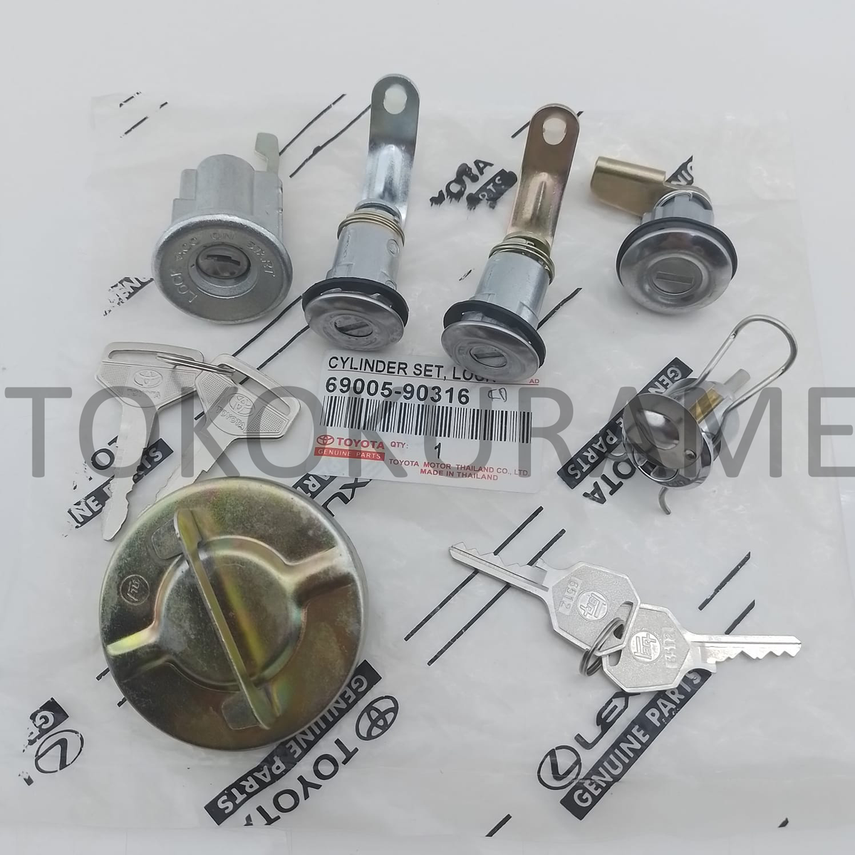 Toyota Ignition Cylinder Lock Keys Set Genuine OEM *20 Land