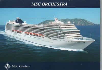 High Quality Advertising Card MSC Cruise Ship ORCHESTRA POSTCARD - as NEW