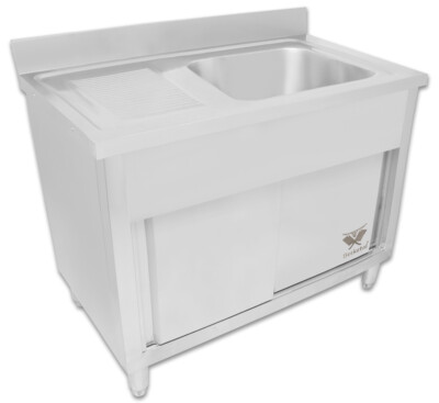 Spülschrank Spülbecken Spültisch Spüle Gastrospüle Gastro Edelstahl Beeketal