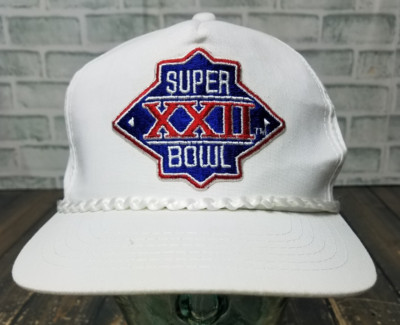 美品NFLカウボーイズ肉厚ゲームTシャツ両面刺繍ワッペン白ホワイトアメリカ古着 Super Bowl XXII Hat Cap 22 Washington Redskins Broncos NFL