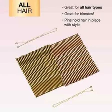 Scunci Elevated Basics 2" Bobby Pins,  Light/Dark Blonde, 50pcs NEW