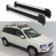 Snowboard Ski Top Roof Rack Cross Bar & Lock Aluminum For Volvo XC60 XC40 XC90