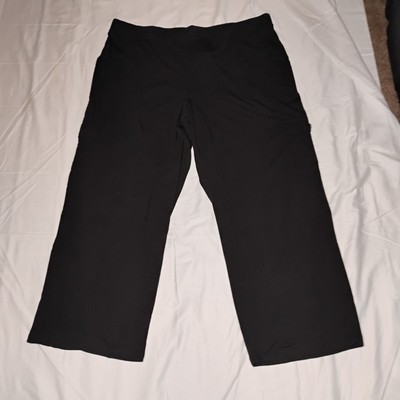 Denim & Co Beach Regular Wide Leg Pull On Knit Cargo Pant A289177
