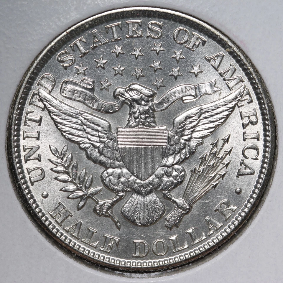 1902 Barber Silver Half Dollar BU *UNCIRCULATED* MS E305 OTMNF - Image 2 of 2