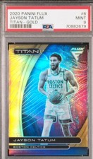 2020 PANINI FLUX  #6 JAYSON TATUM TITAN GOLD 3/5 PSA 9 MINT