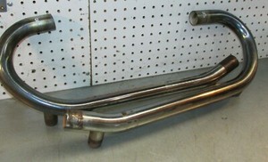 Bmw Airhead Late Style Exhaust Pipes Dual Crossover R80rt R100rt B Ebay