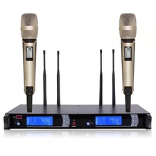 Dual Handheld Microphone System True Diversity UR24D Wireless Microphones System