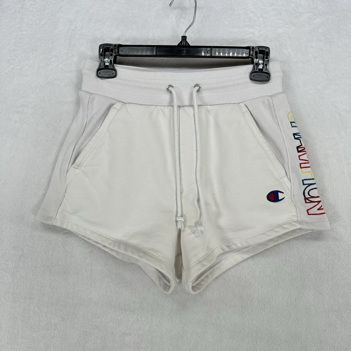 Champion Shorts Womens Small Reverse Weave Rainbow Logo Gym Sports