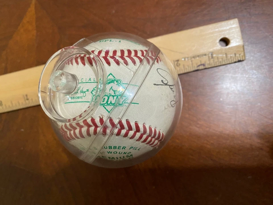 Béisbol autografiado por Steve Yeager en estuche de plástico Foto 3 de 4