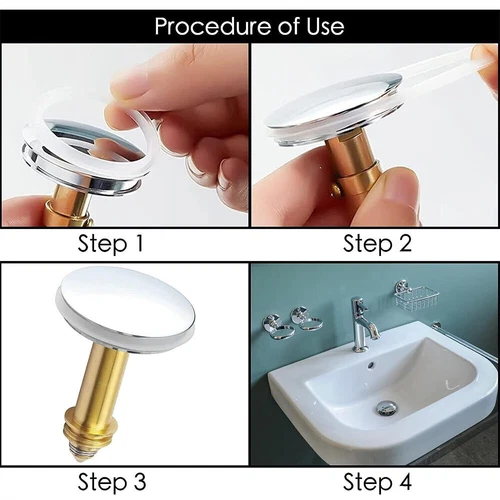 Waschbecken Ablauf Waschbecken Stopfen Ring Dichtung Click Clack Bad Pop Up Ersatzdichtung Waschmaschine UK - Bild 5 von 16