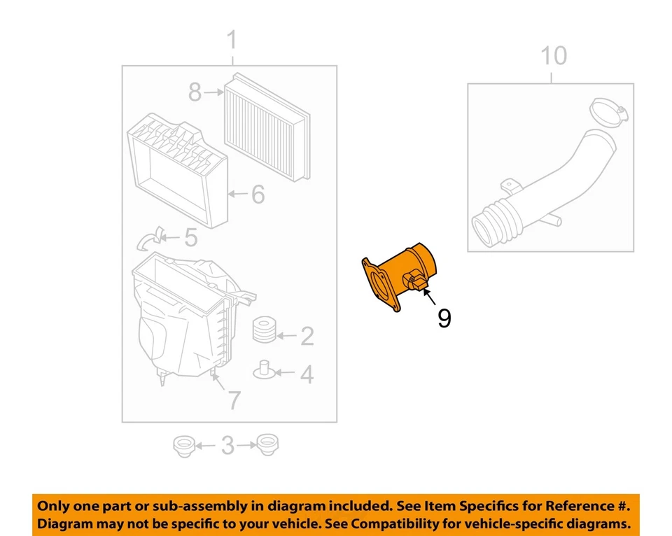 Medidor de flujo de aire de inyección de combustible usado se adapta a: Nissan Máxima 2005 grado A Foto 3 de 4