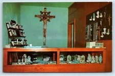 Shrine Chapel Office Sorrowful Mother Shrine in Bellevue Ohio c1959 Postcard