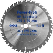 HM-S&auml;geblatt 350 x 30 mm LWZ 34 x Wechselzahn mit Spanabweiser Kreiss&auml;geblatt