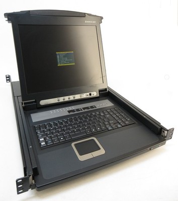 IOGEAR 17'' LCD Rackmount with Integrated 16-port KVM - No Cables