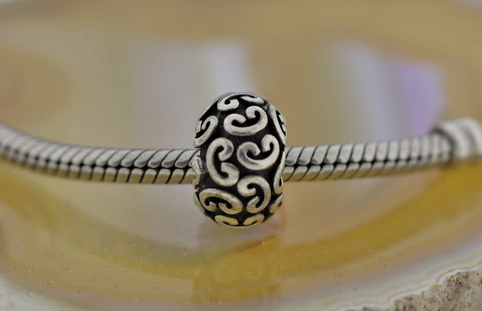 original Pandora ALE Charm ornamental verzierte Kugel 925er Silber 3,57g - Bild 4 von 4