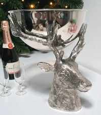 Pottery Barn Fantastical Forest Stag Champagne Bucket 15.5" NIB Christmas Deer