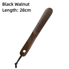 Black Walnut Wooden Professional Shoe Horn Flexible Long Handle Shoehorn Useful