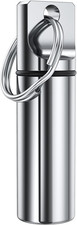Small Waterproof Pill Box Keychain   Portable Aluminum Pill Organizer for Travel